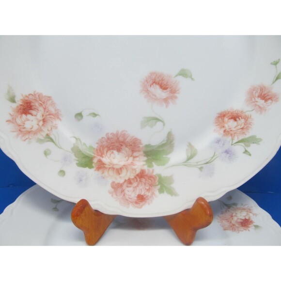 JHR Facon Limoges France Set Of Four 9 3/4" Floral Plates Hand Painted Germany - Picture 2 of 9